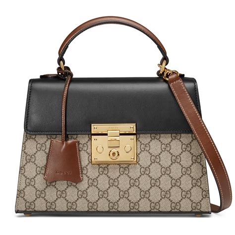 gucci boston bag top handle gg supreme medium|GUCCI GG Supreme Top Handle Leather Boston Bag Beige .